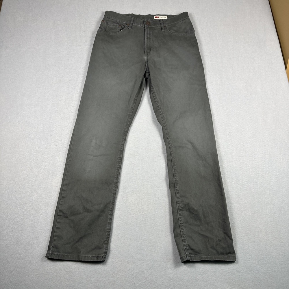 Wrangler Straight Fit Jeans Mens 29x30 Olive Green Cotton Blend Denim